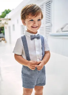 1247 - Dressy Bermuda Suit Set for Baby Boy - Navy Mix (3 pieces)