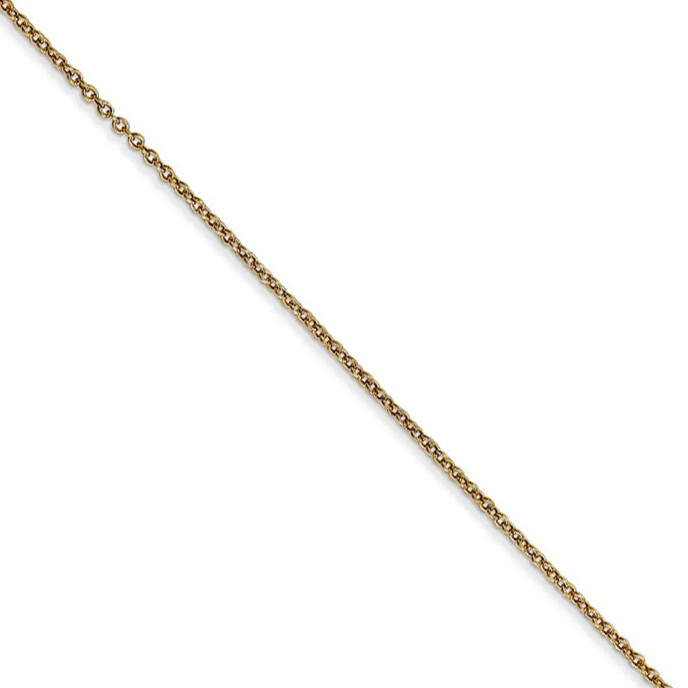 14k Yellow Gold Satin and Diamond Cut Hockey Stick Necklace