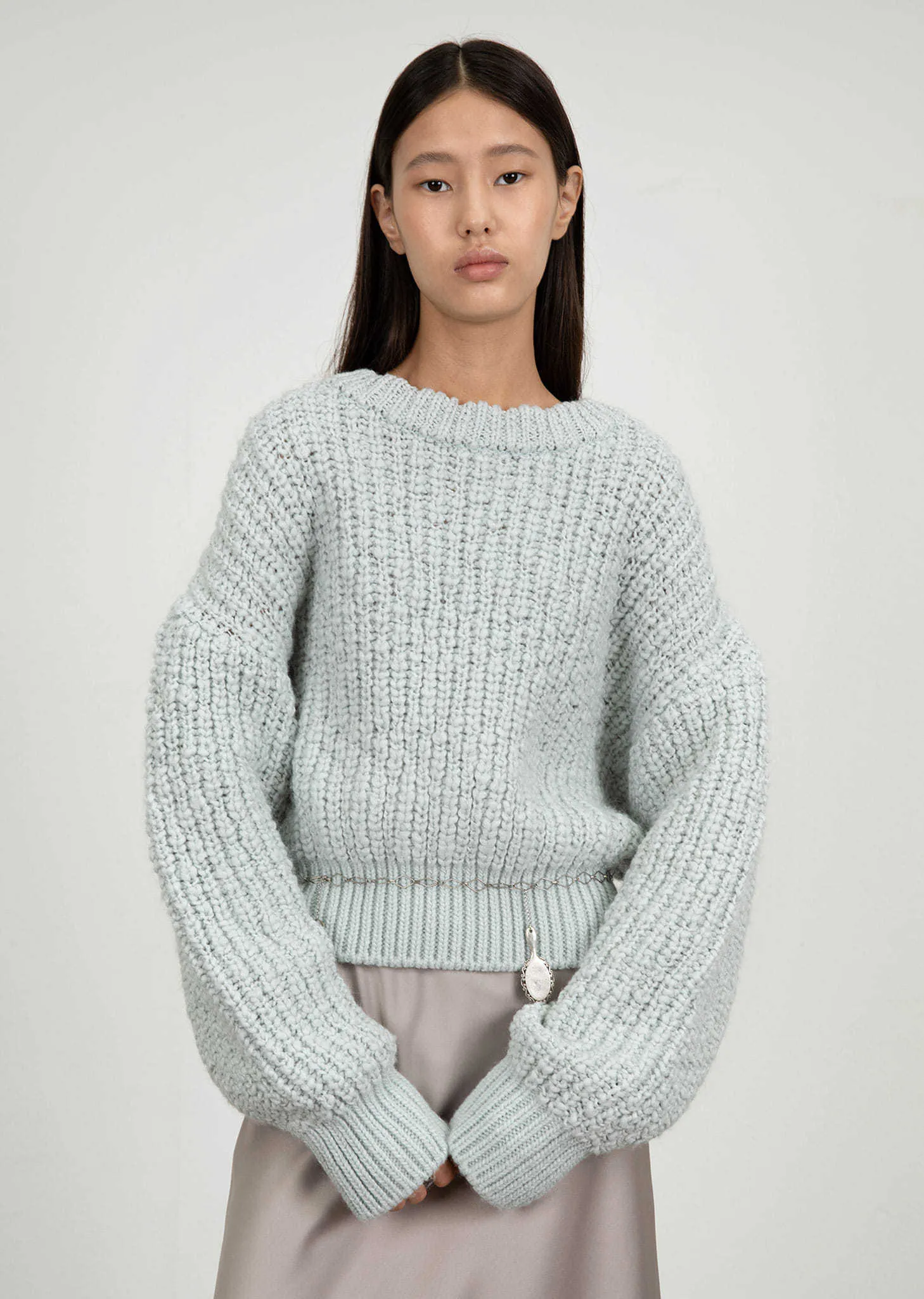 23FW Sheer Turtle Neck Pullover by AMOMENTO