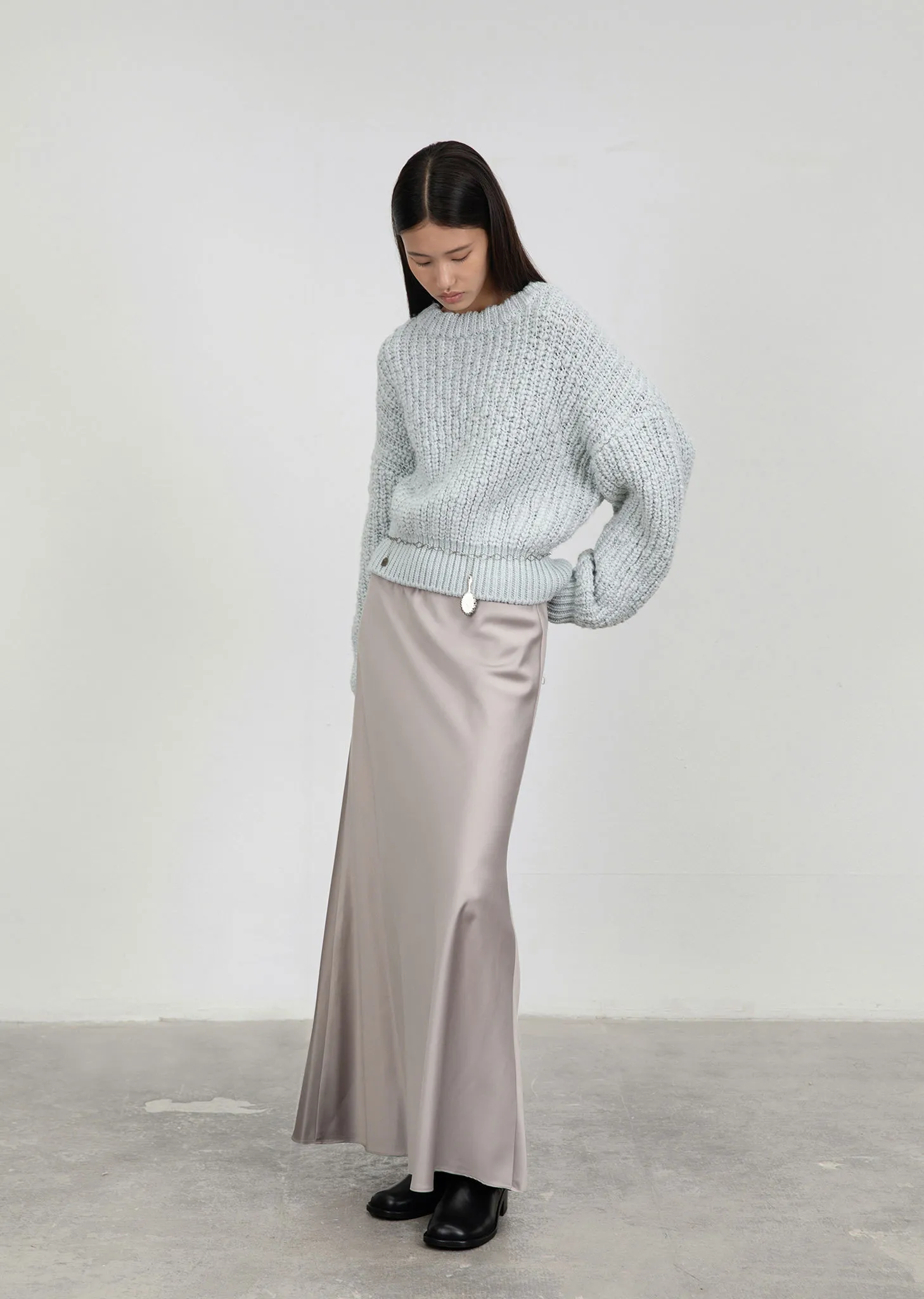 23FW Sheer Turtle Neck Pullover by AMOMENTO