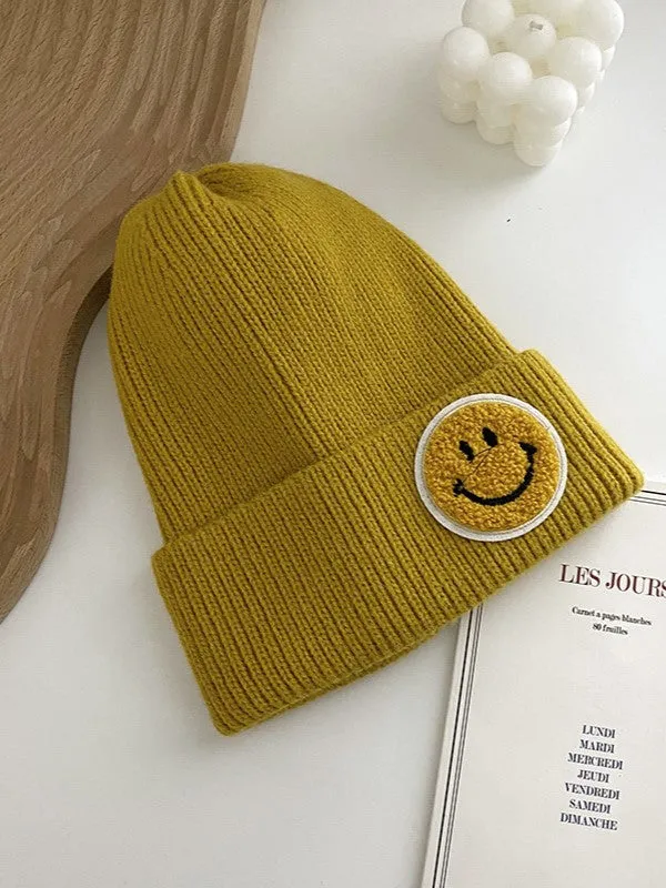 27 Smiley Patch Beanie