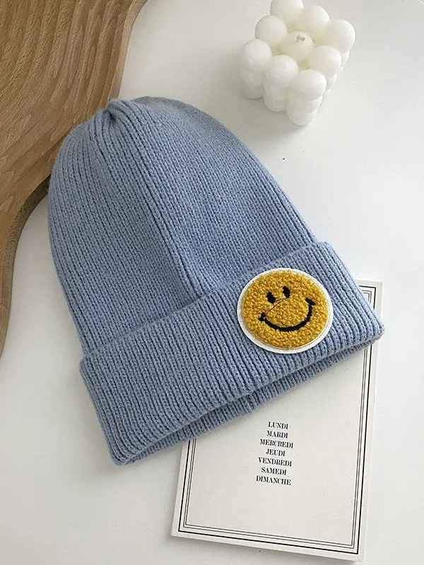 27 Smiley Patch Beanie