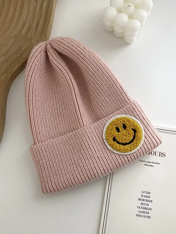 27 Smiley Patch Beanie