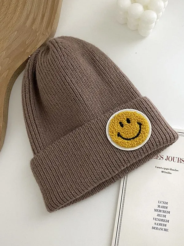 27 Smiley Patch Beanie