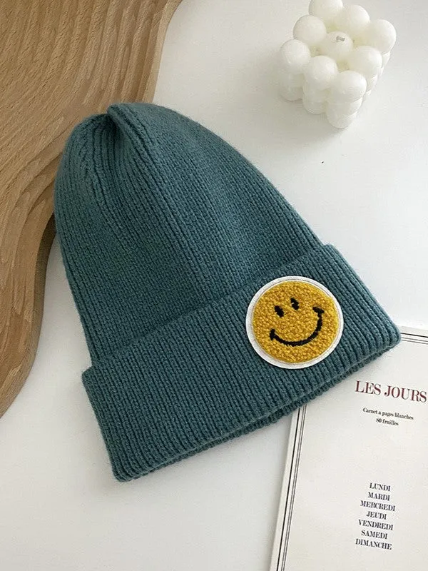 27 Smiley Patch Beanie