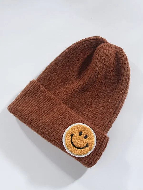 27 Smiley Patch Beanie