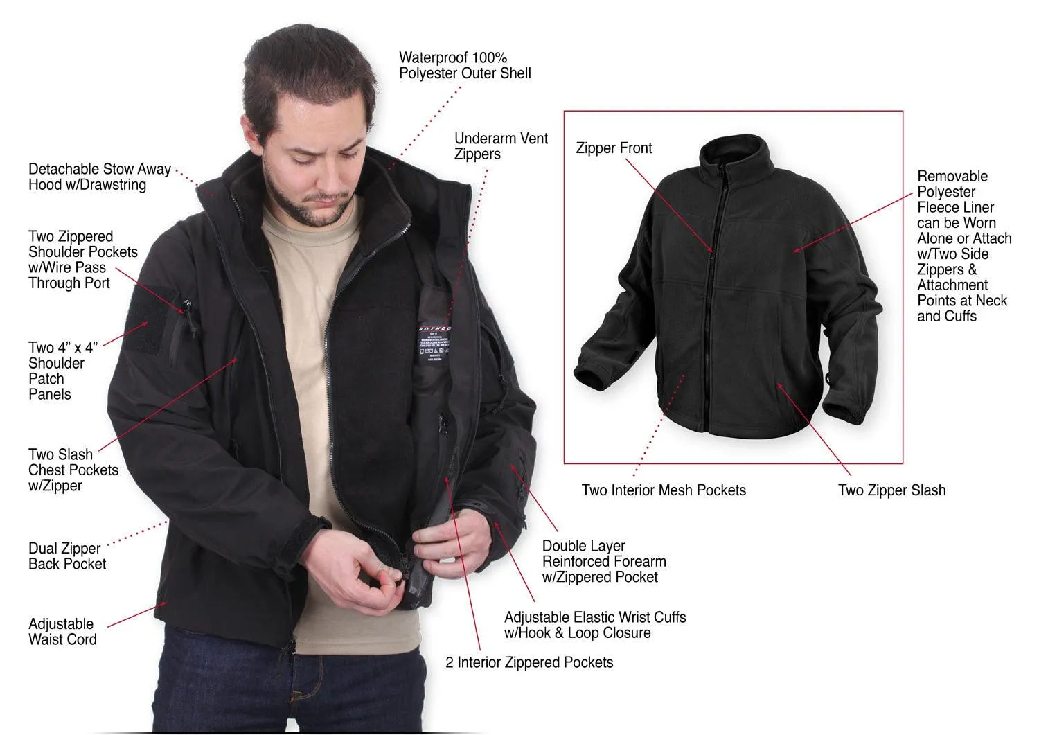 3-in-1 Spec Ops Soft Shell Jacket