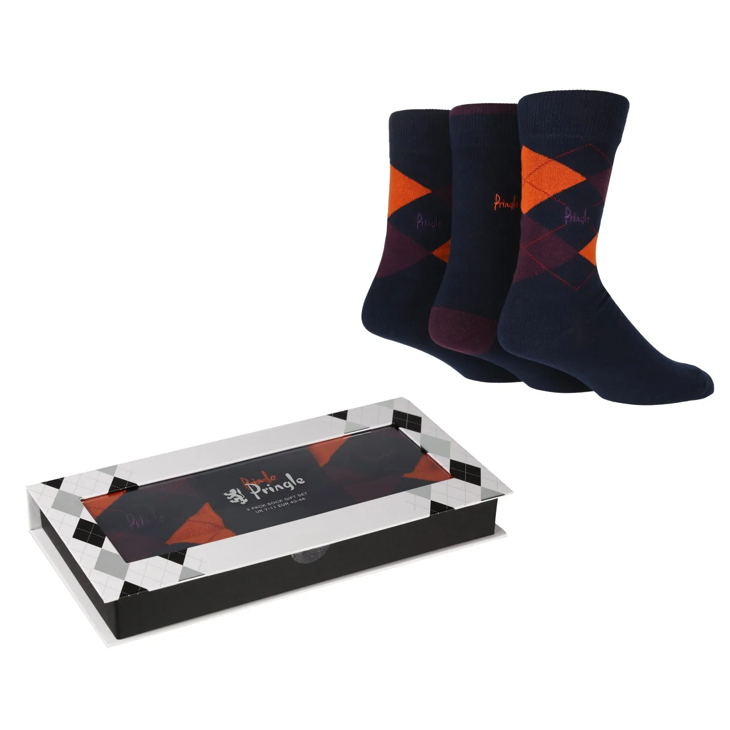 3-pack boxed navy socks