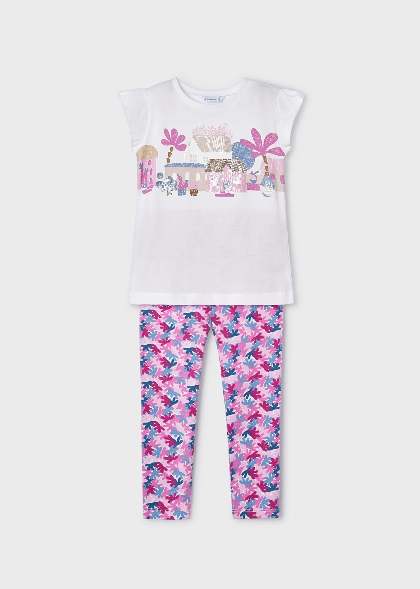 3797 - Girls Mauve Leggings Set