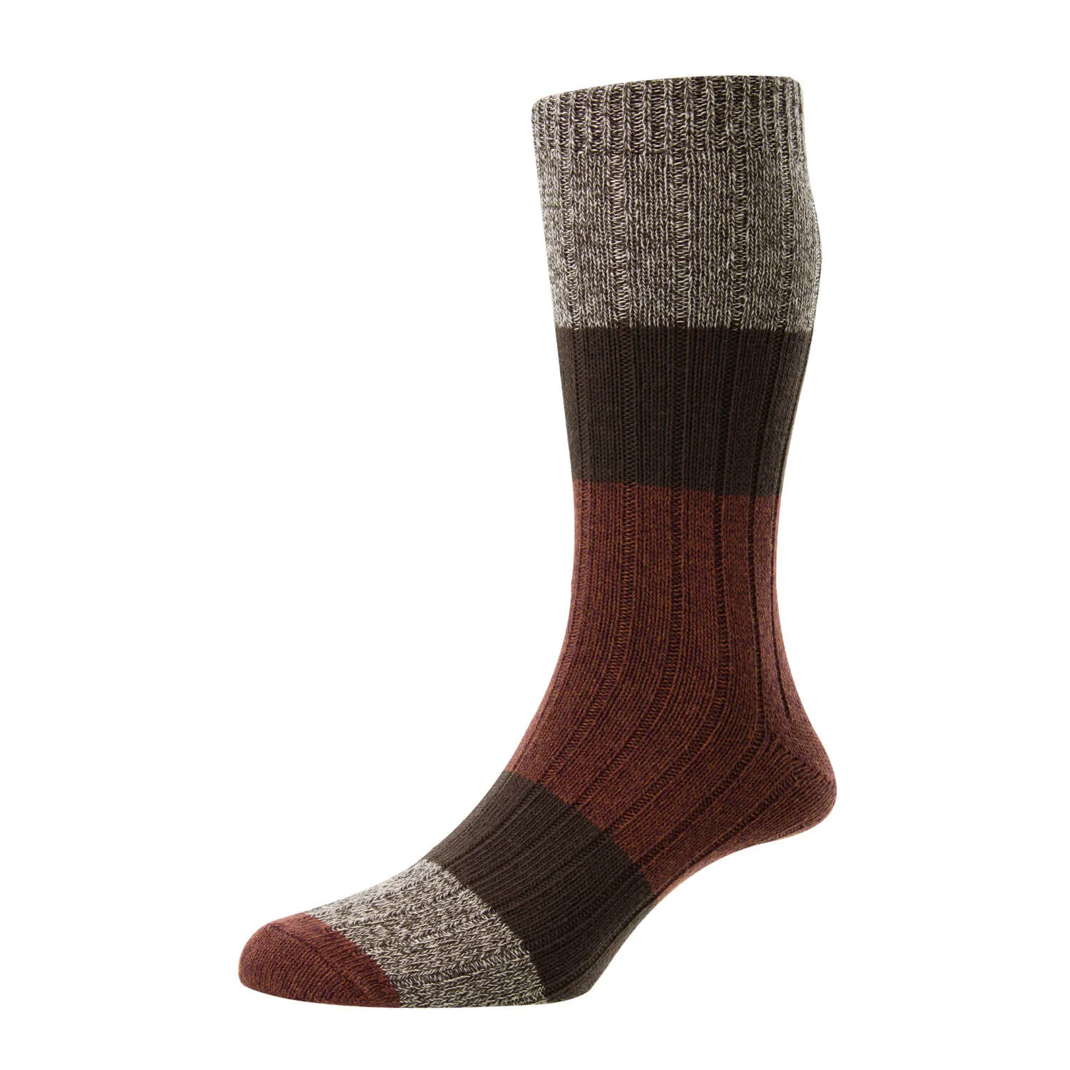 Acacia Chunky Cotton Sock - Coffee