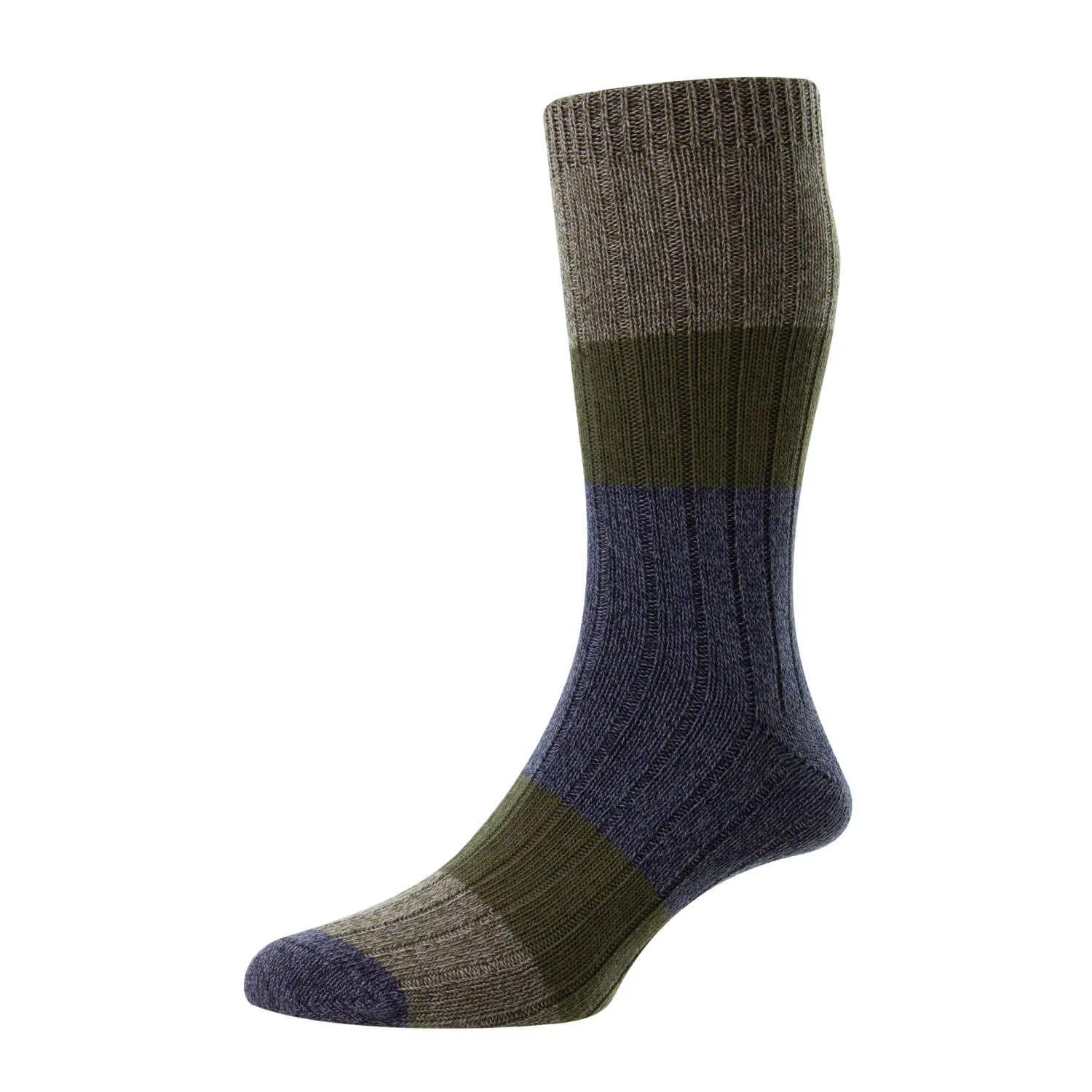 Acacia Chunky Cotton Socks, One Size, Moss