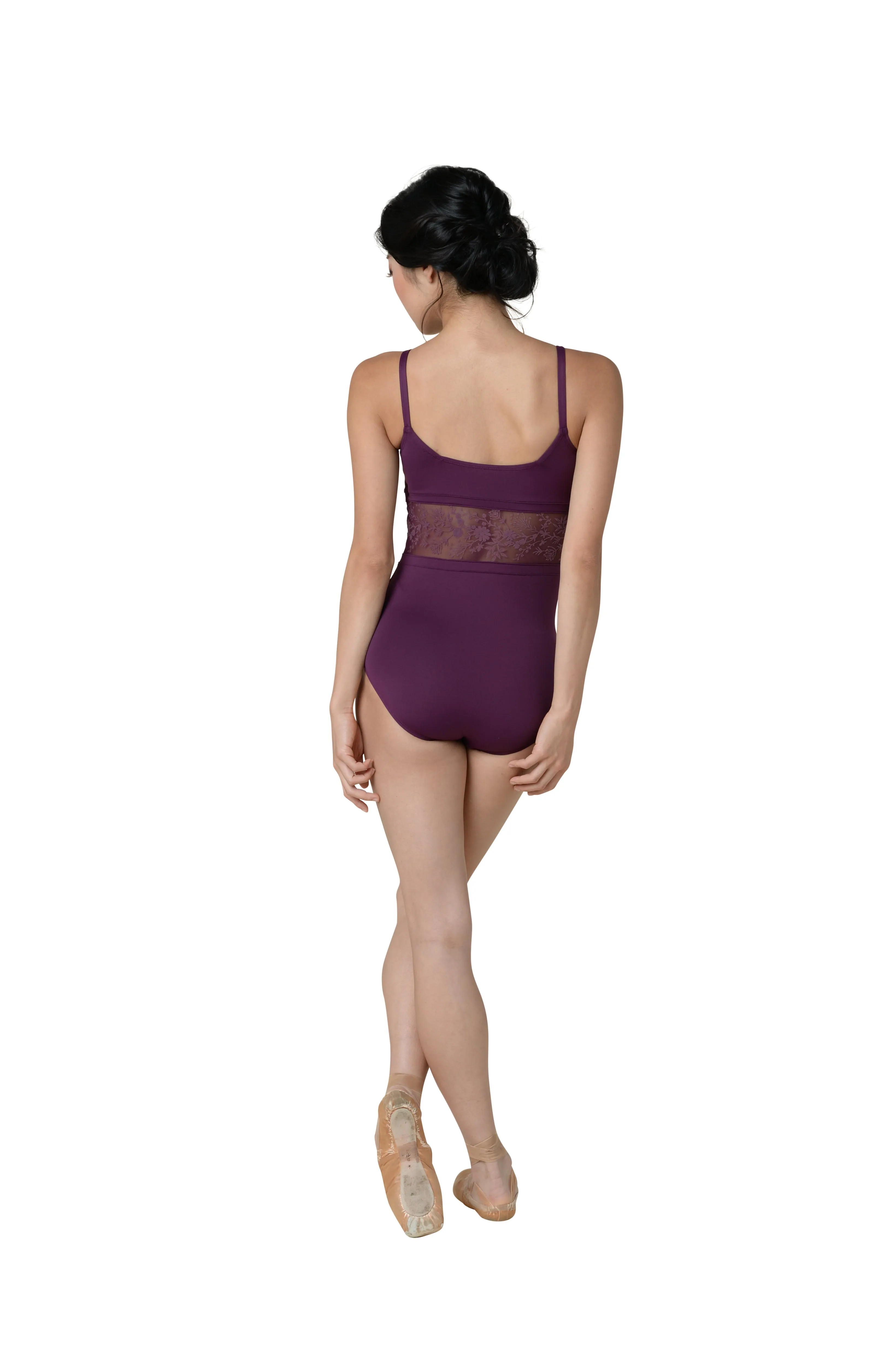 Adult Leotard with Sheer Waist - Joelle Camisole