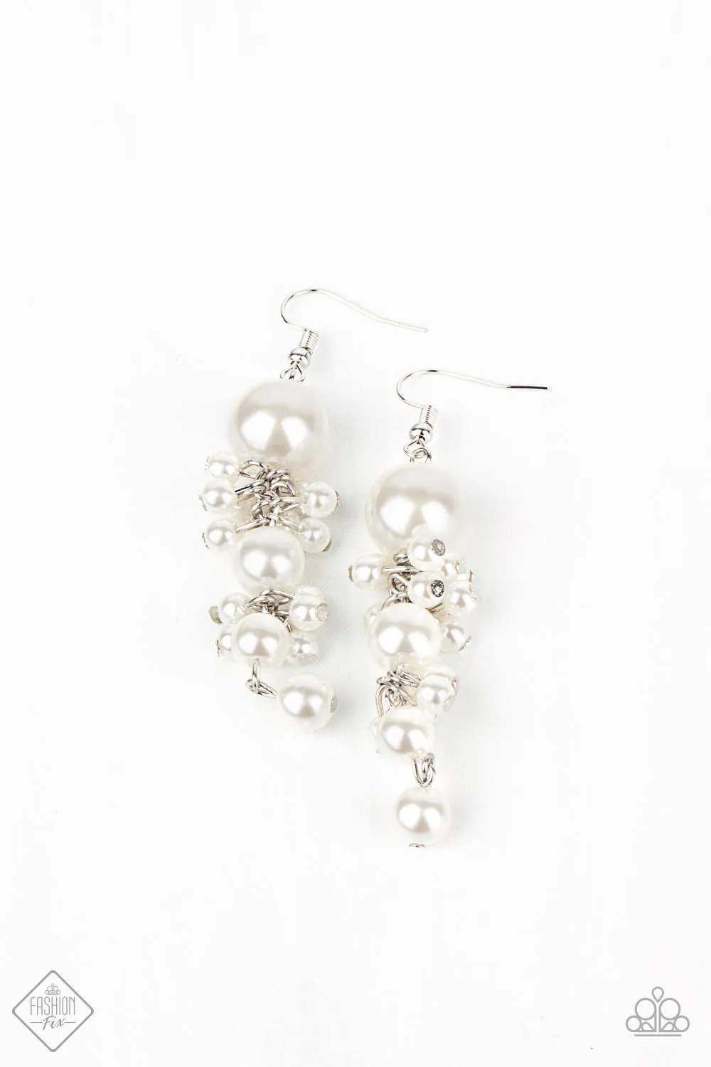 Ageless Applique - White Earring for a fashionable and timeless look