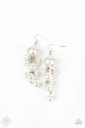 Ageless Applique - White Earring for a fashionable and timeless look