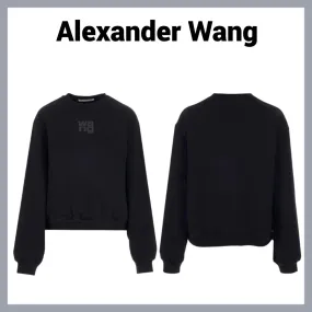 Alexander Wang Unisex Crew Neck Sweatshirt | Street Style Long Sleeve Plain - Shop Now