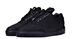 All Black Nubuck Low-Top Shoes