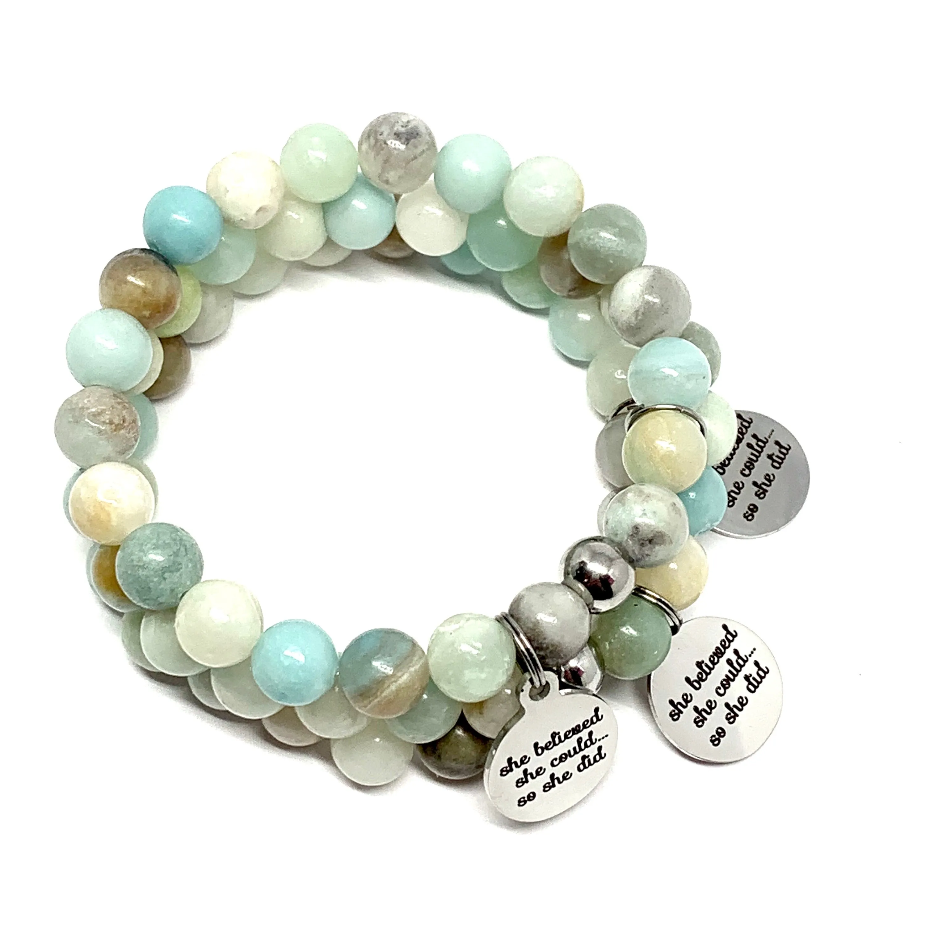 Amazonite Mala Bracelet - Empowering Belief Bracelet