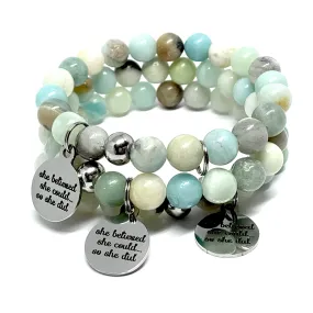 Amazonite Mala Bracelet - Empowering Belief Bracelet