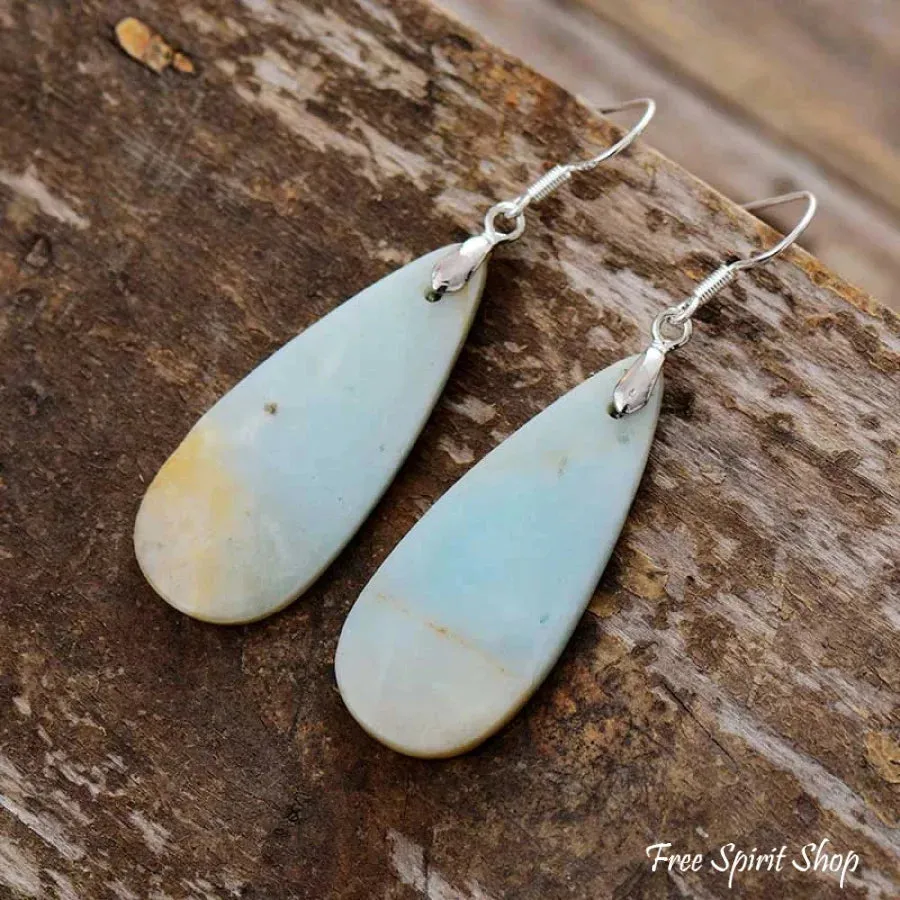 Amazonite stone earrings