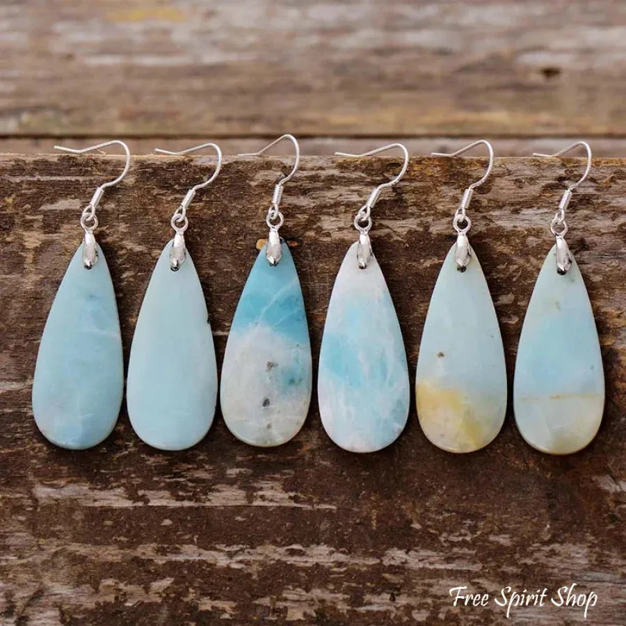 Amazonite stone earrings