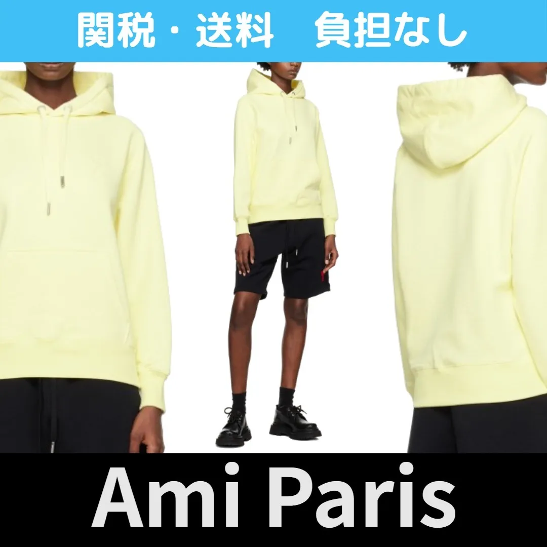 AMI PARIS | Unisex Street Style Long Sleeves Cotton Oversized Logo Shirt