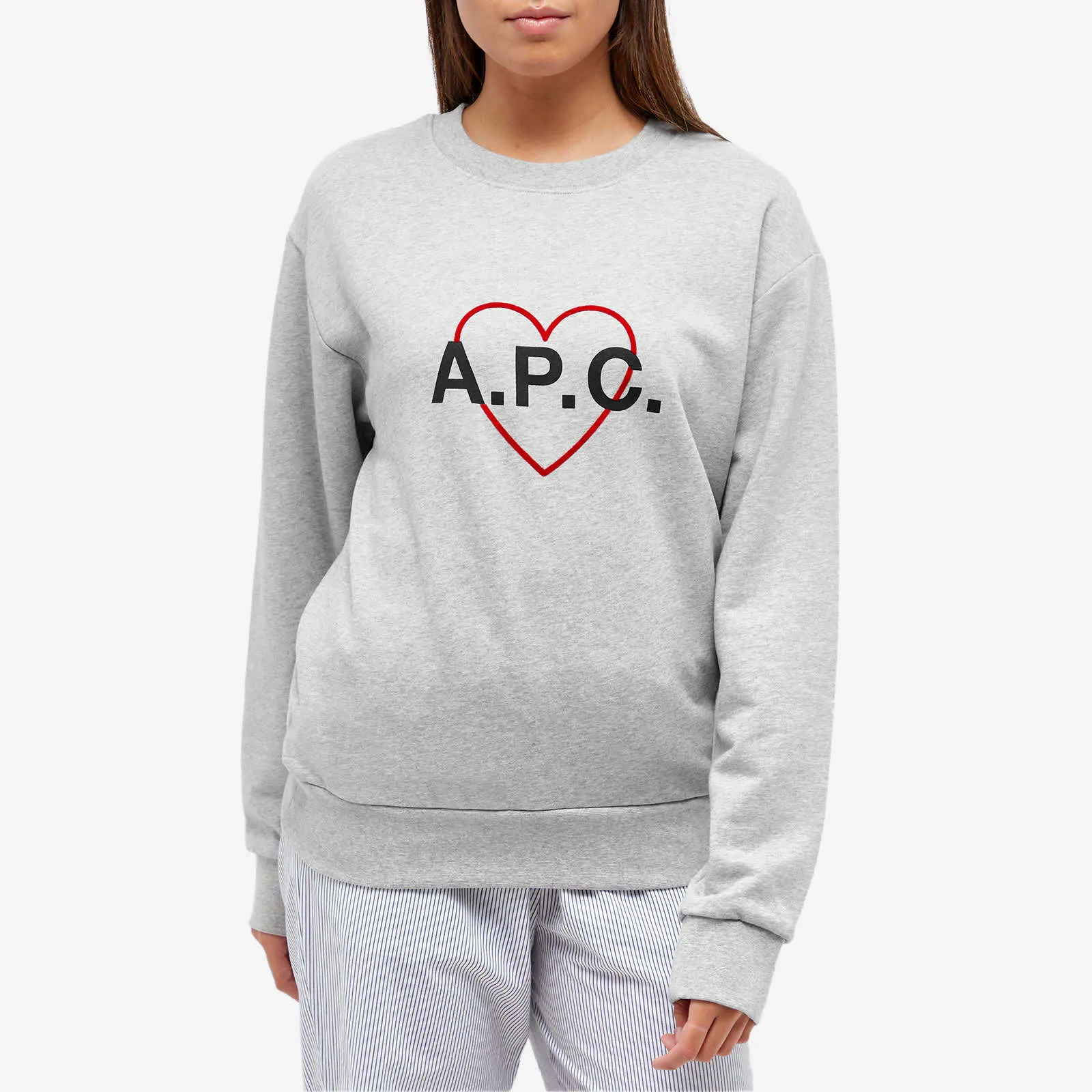 A.P.C. Unisex Crew Neck Street Style Long Sleeves Plain Cotton