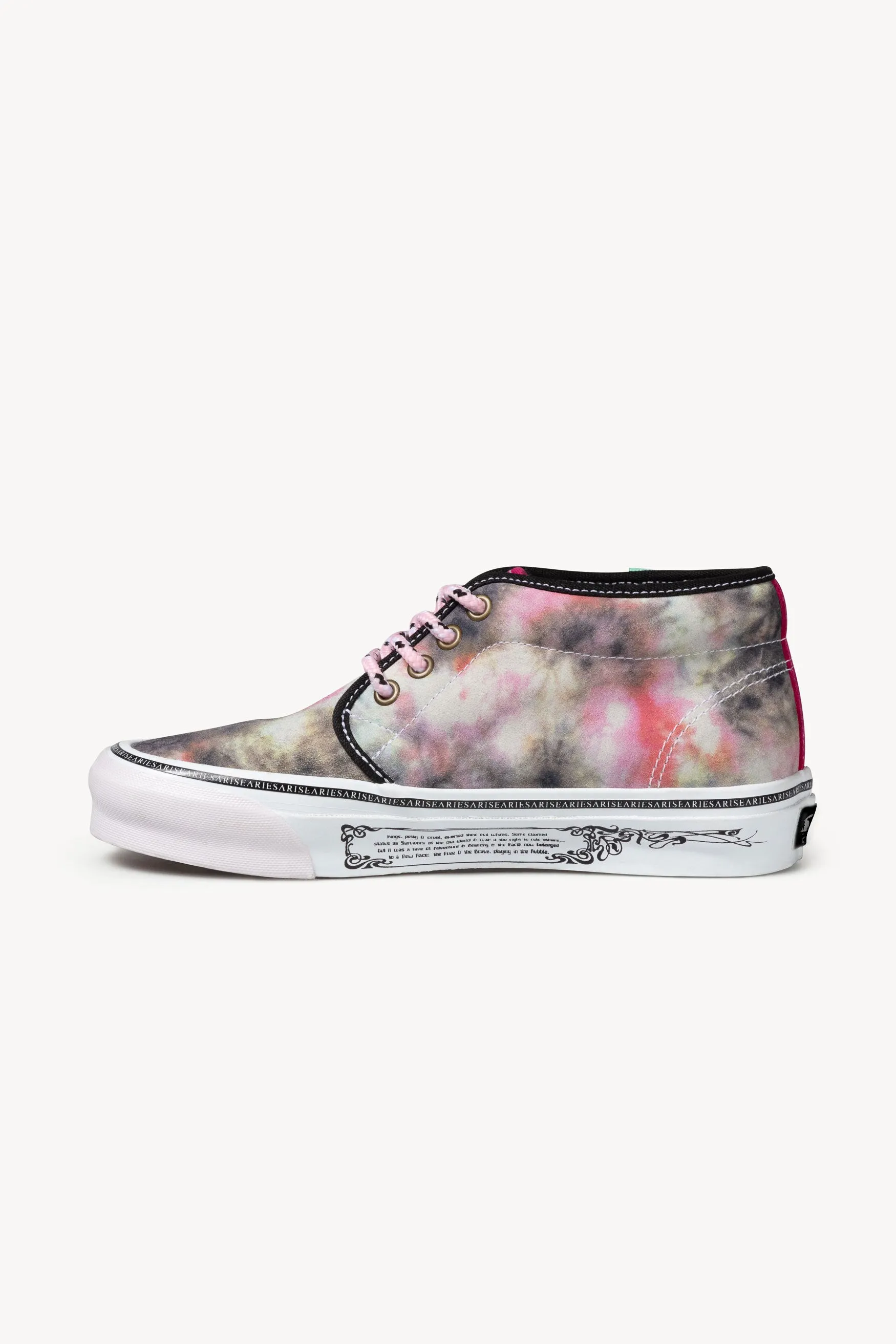 Aries collaboration with Vault by Vans Tie dye CHUKKA Boot LX