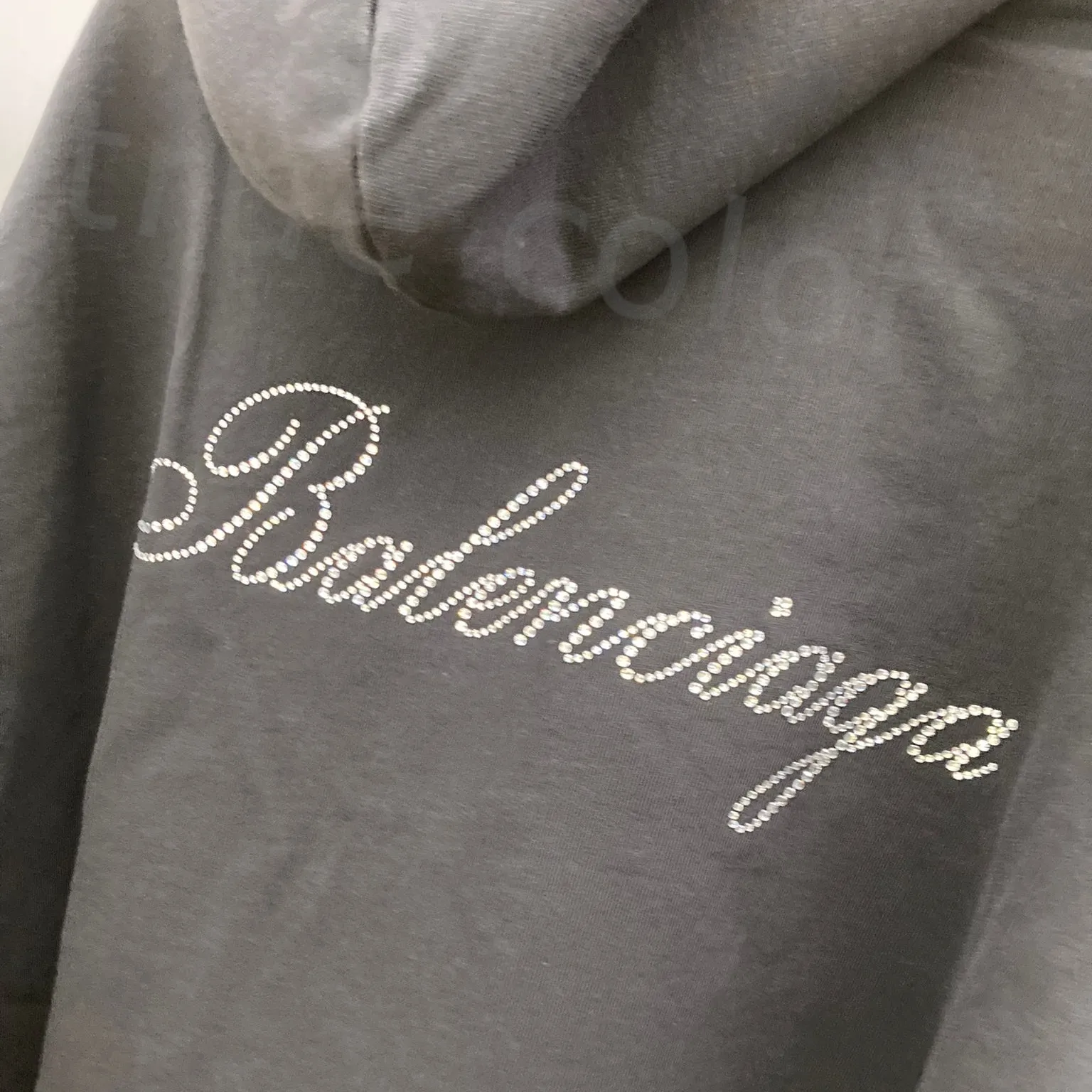 Balenciaga Sweat Street Style Long Sleeves Plain Cotton Jewels.