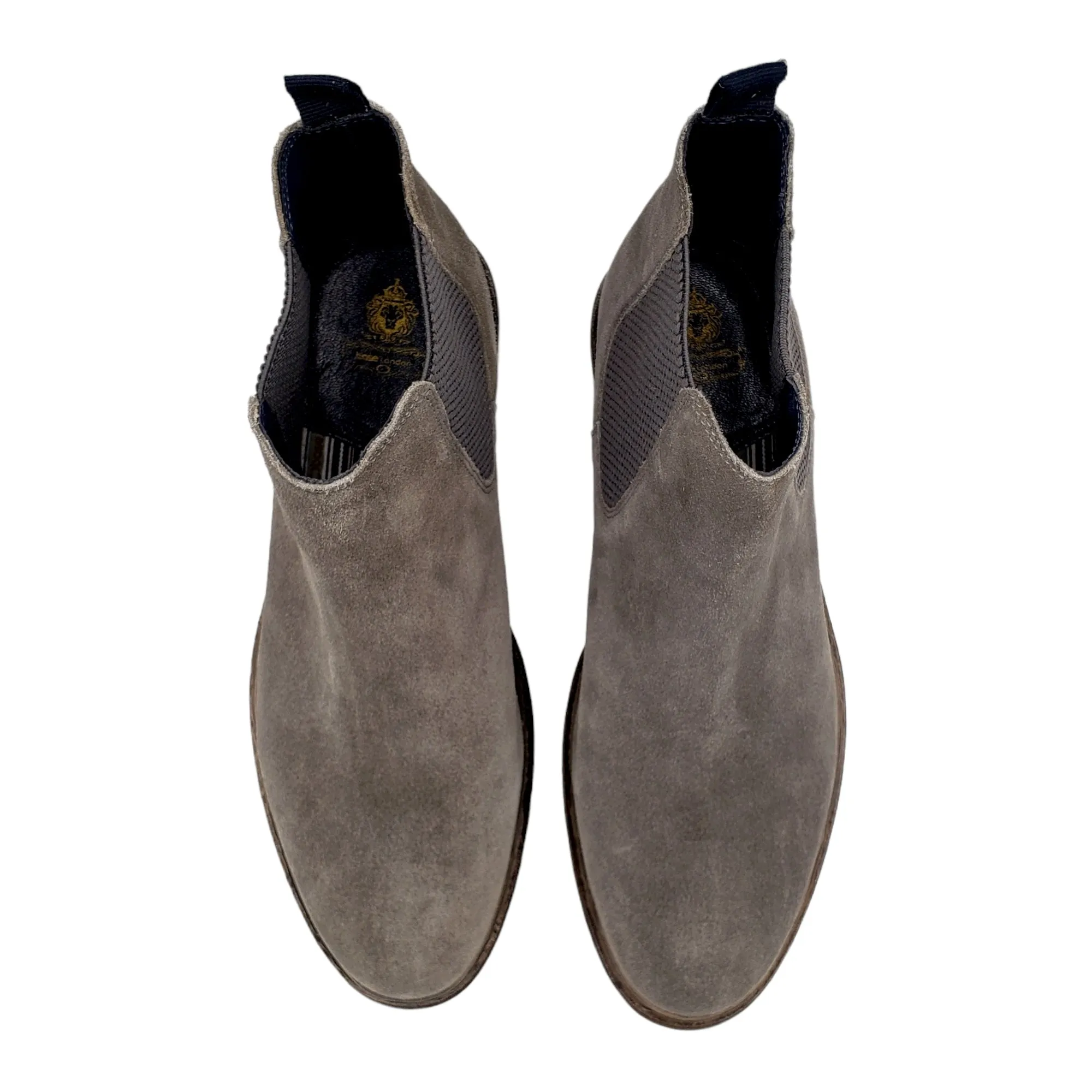 Base London Grey Suede Chelsea Boots