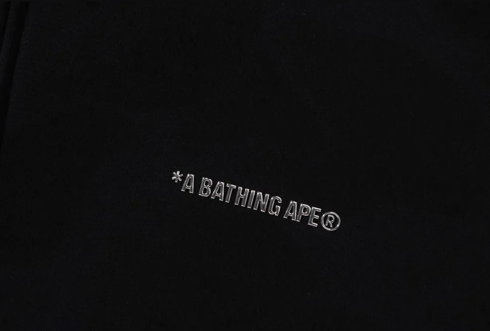 Bathing Ape unisex cotton logo hoodies for street style