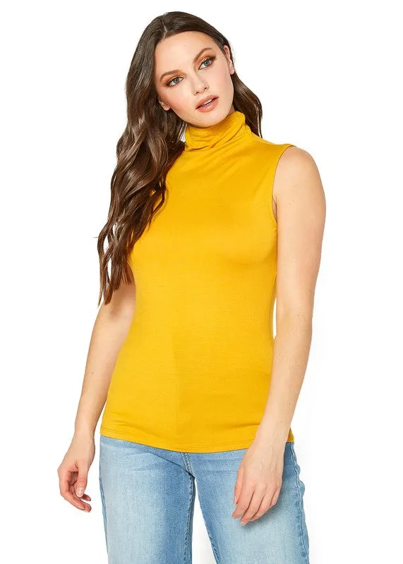 BELLATRIX Sleeveless High Neck Slim Fit Top