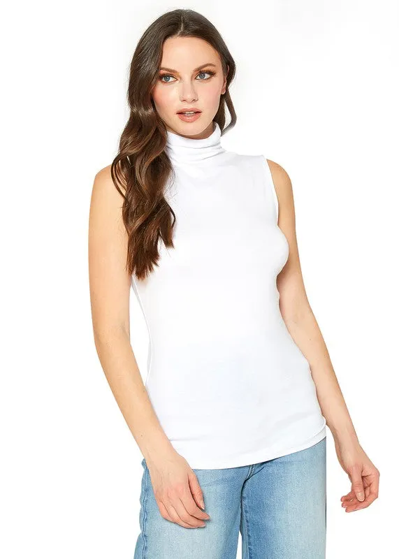 BELLATRIX Sleeveless High Neck Slim Fit Top