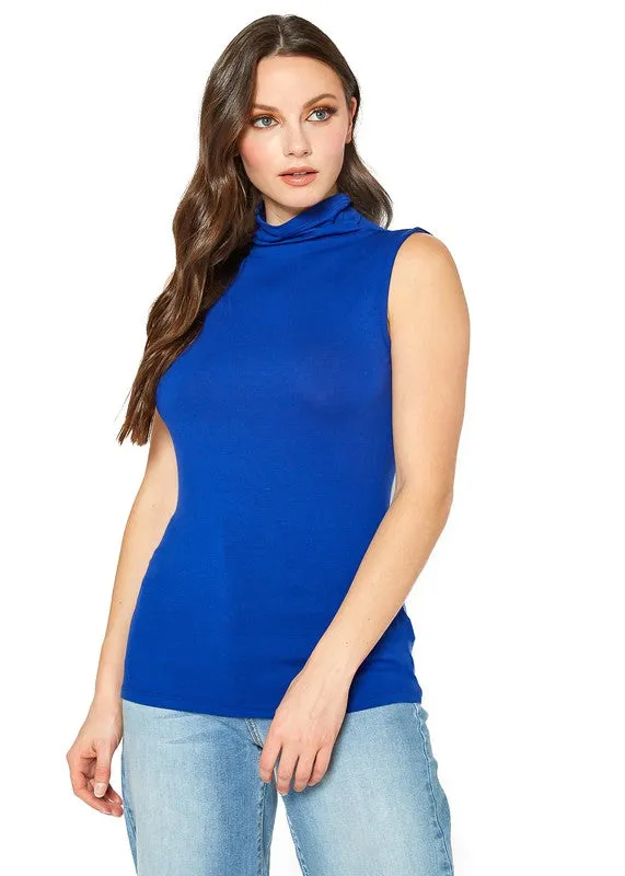 BELLATRIX Sleeveless High Neck Slim Fit Top