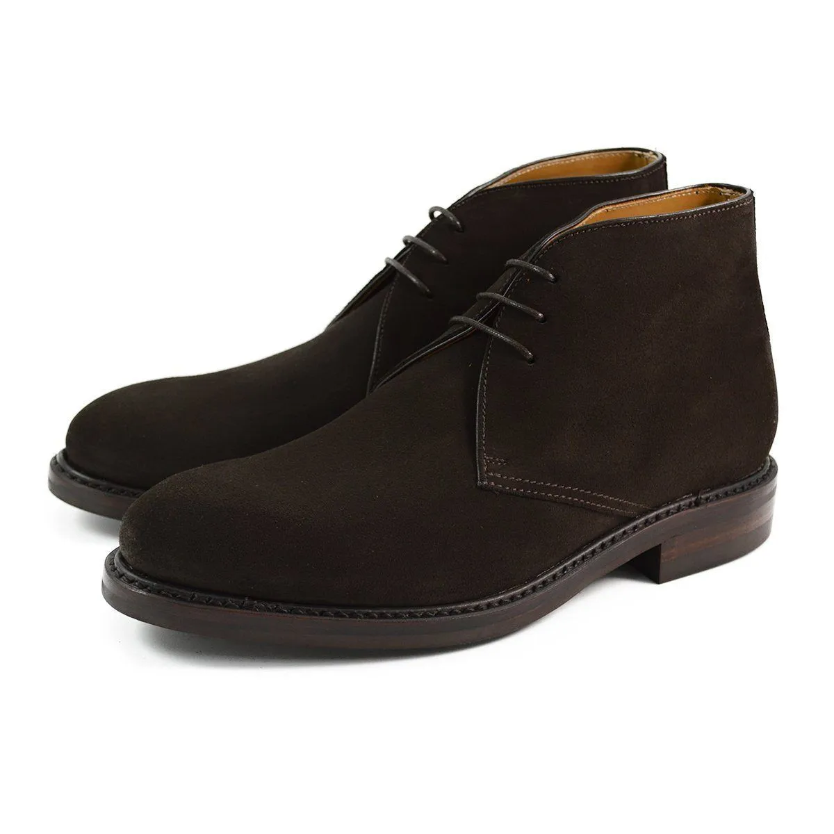 Berwick 1707 Dark Brown Suede Chukka Boot (320)