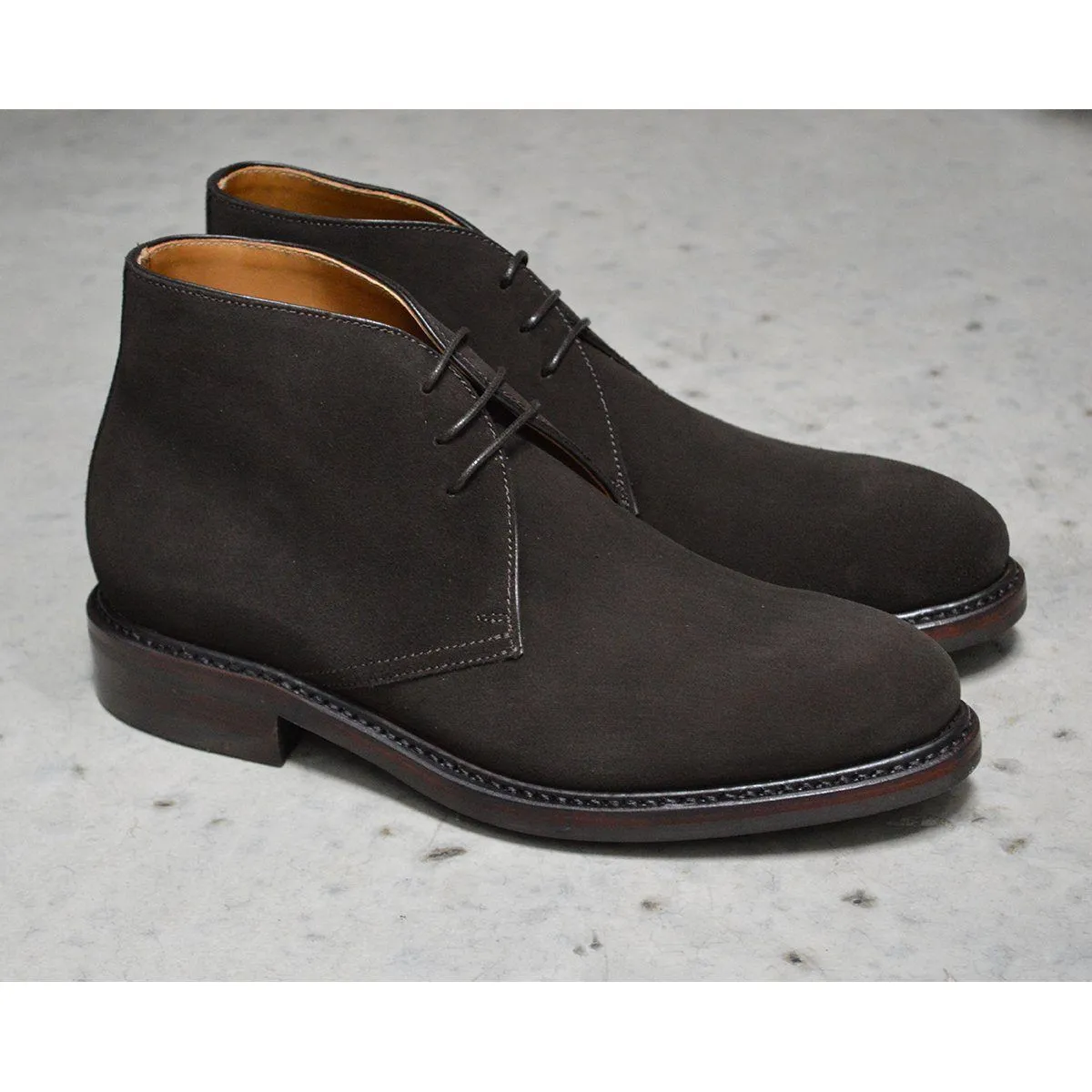 Berwick 1707 Dark Brown Suede Chukka Boot (320)