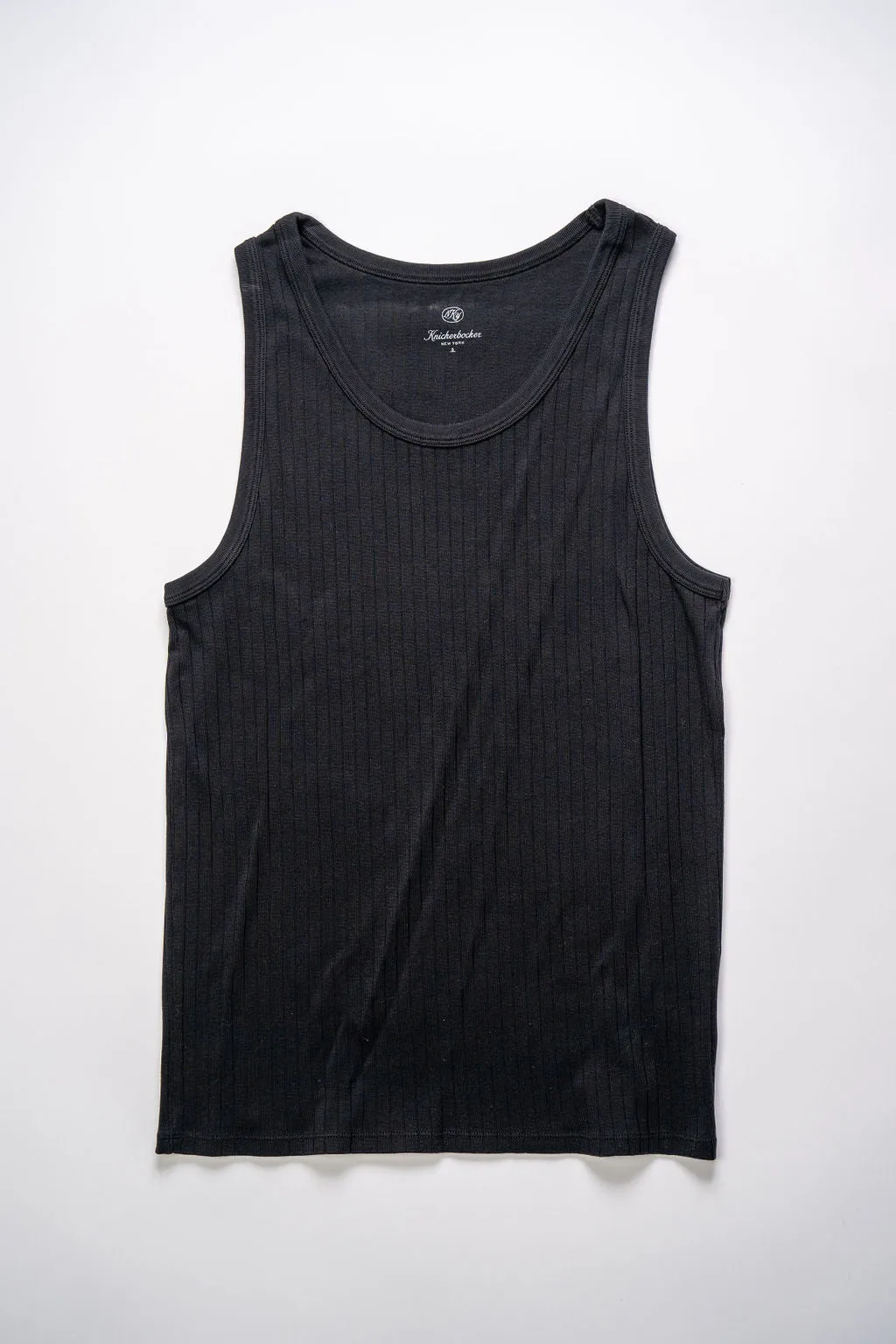 Black Knickerbocker Rib Tank - Best Price