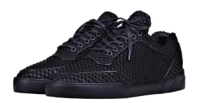 Black Nubuck Cobra Cut Low-Top