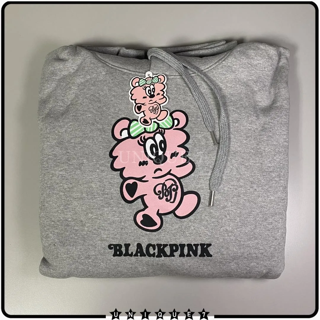 BLACKPINK | Unisex Street Style Long Sleeves Logo Skater Style can be rewritten as BLACKPINK Unisex Street Style Long Sleeves Lo