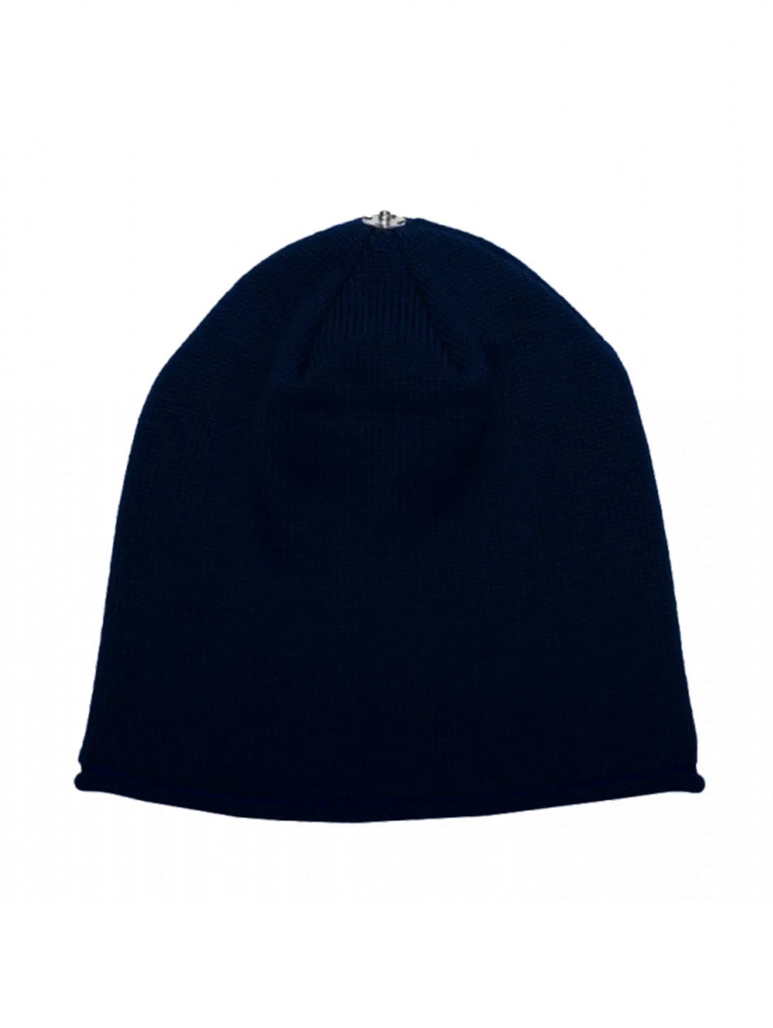 Blue Knit Beanie Hat - Shiny Finish