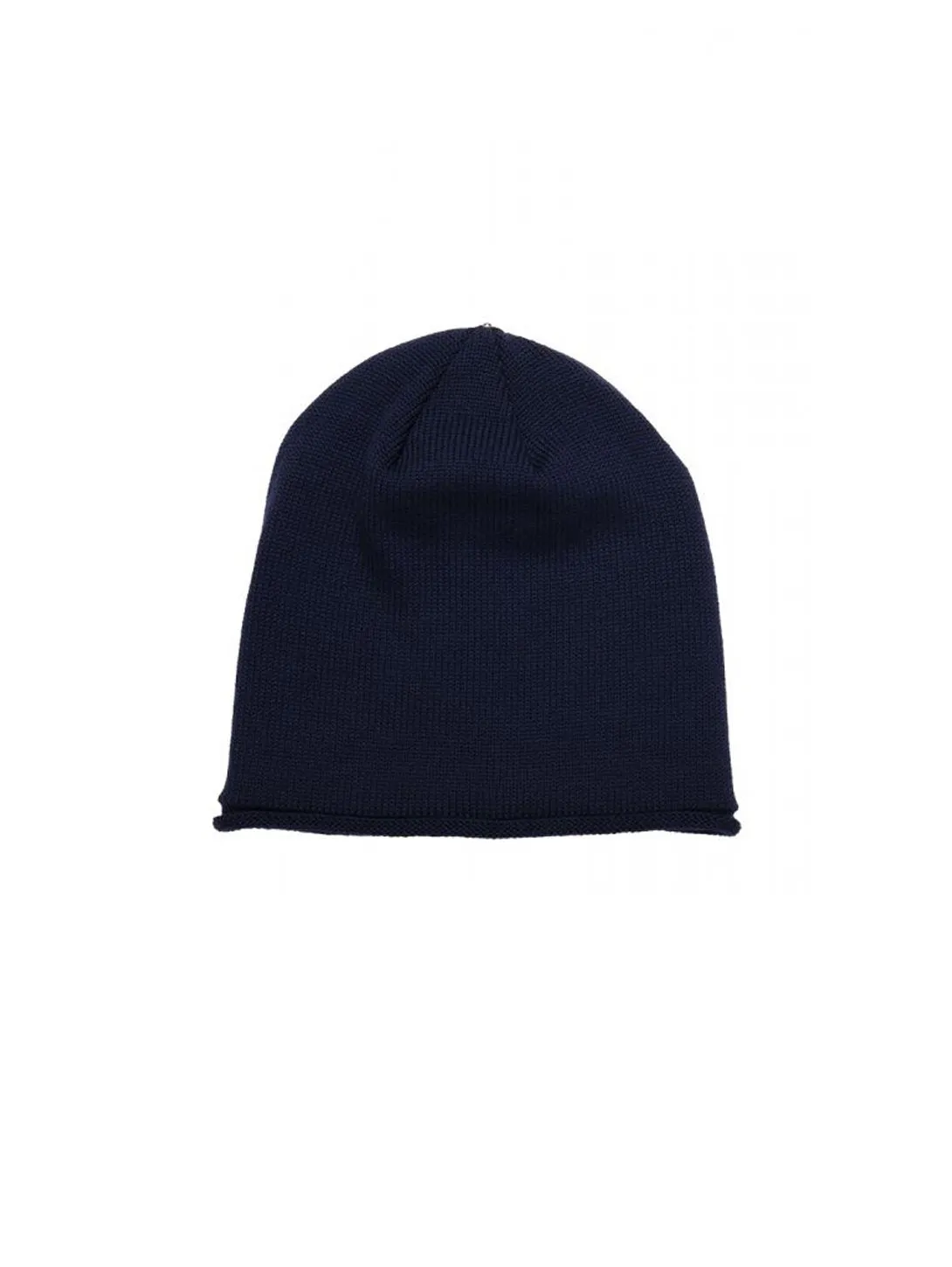 Blue Knit Beanie Hat - Shiny Finish