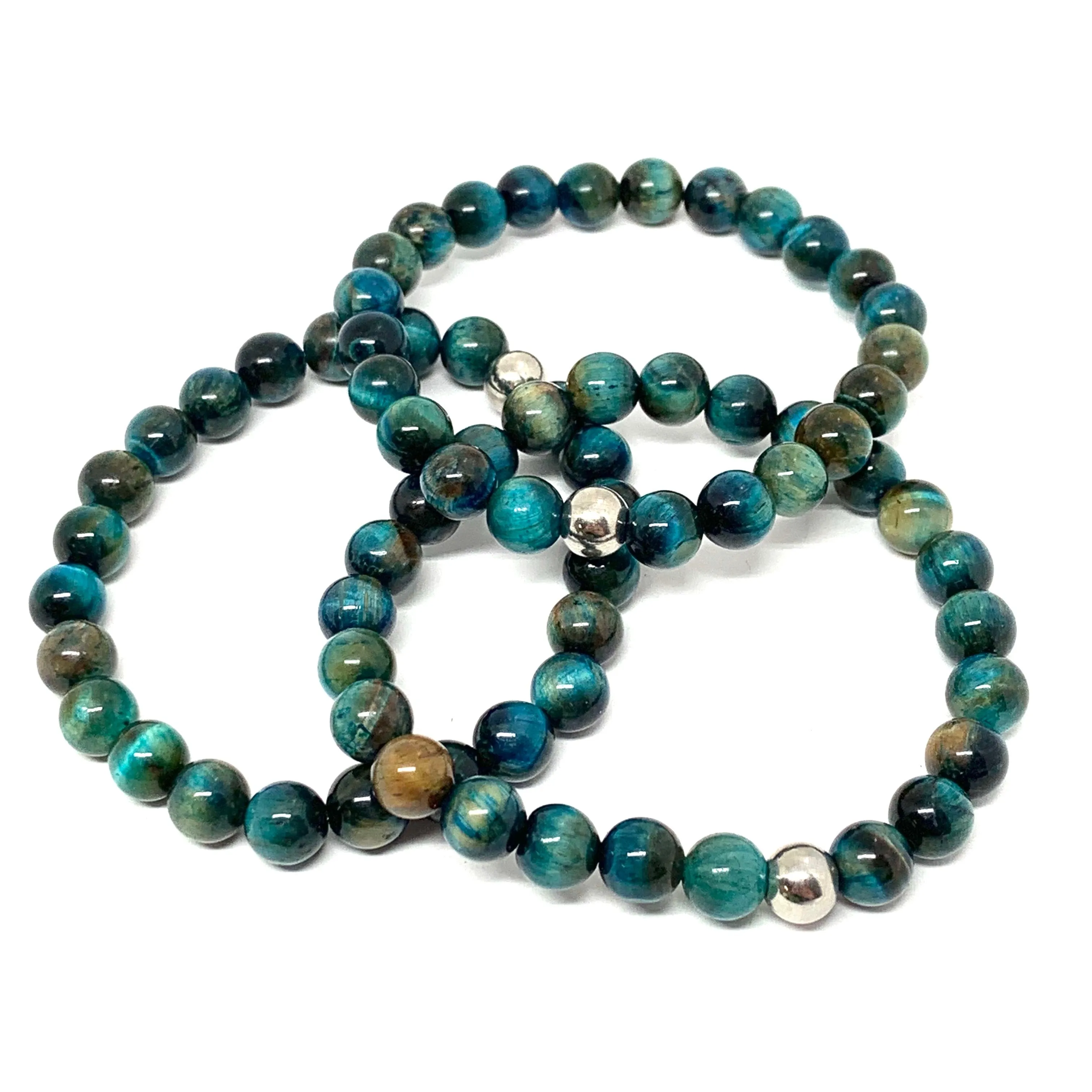 Blue Tiger Eye Balance Mala Bracelet