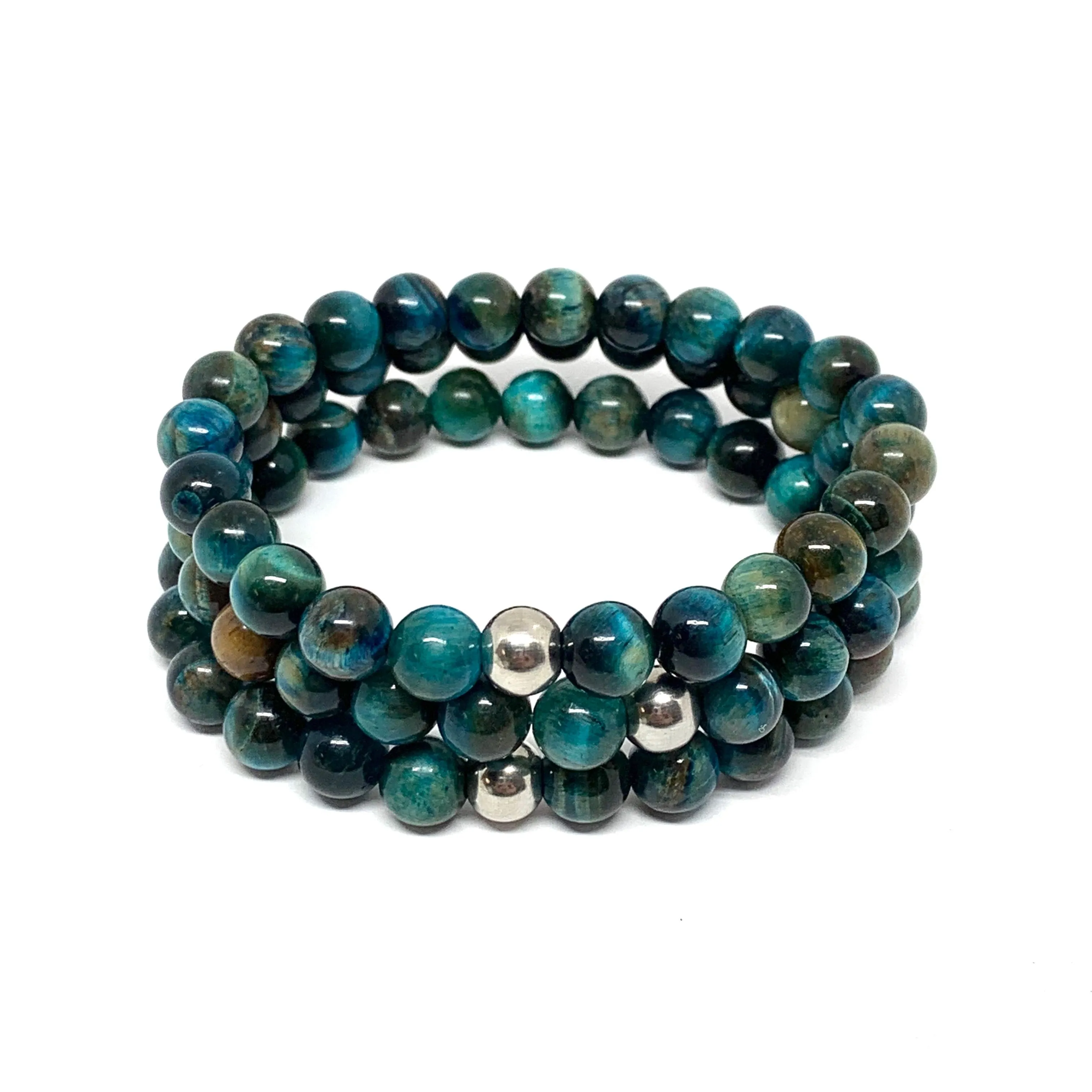 Blue Tiger Eye Balance Mala Bracelet