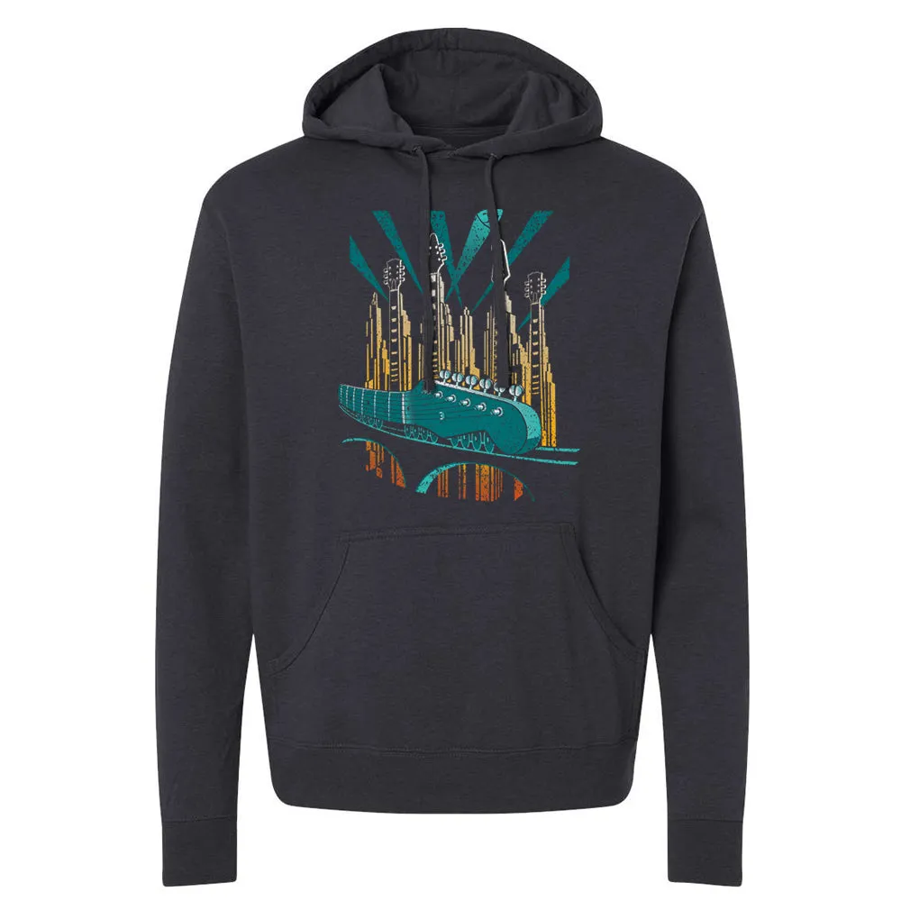 Blues Deco Train Pullover Hoodie (Unisex)