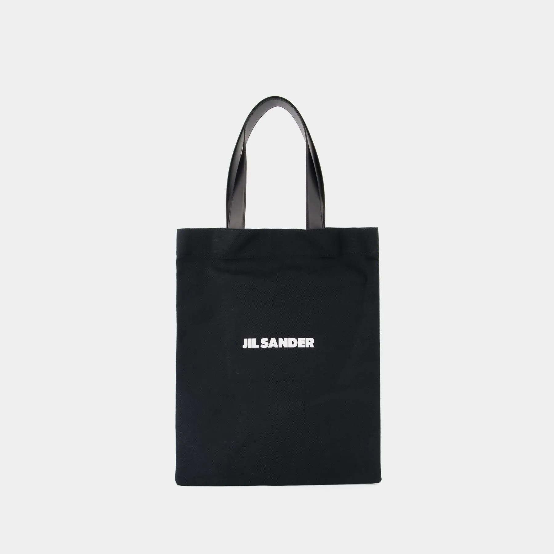 Book Tote Shopper Bag - Jil Sander - Cotton - Black