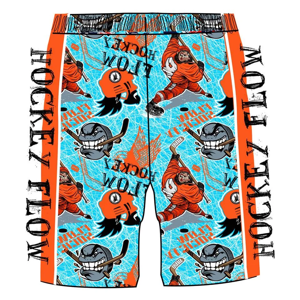 Boys Angry Hockey Puck Attack Short