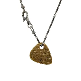 Brass Guitar Pick Necklace