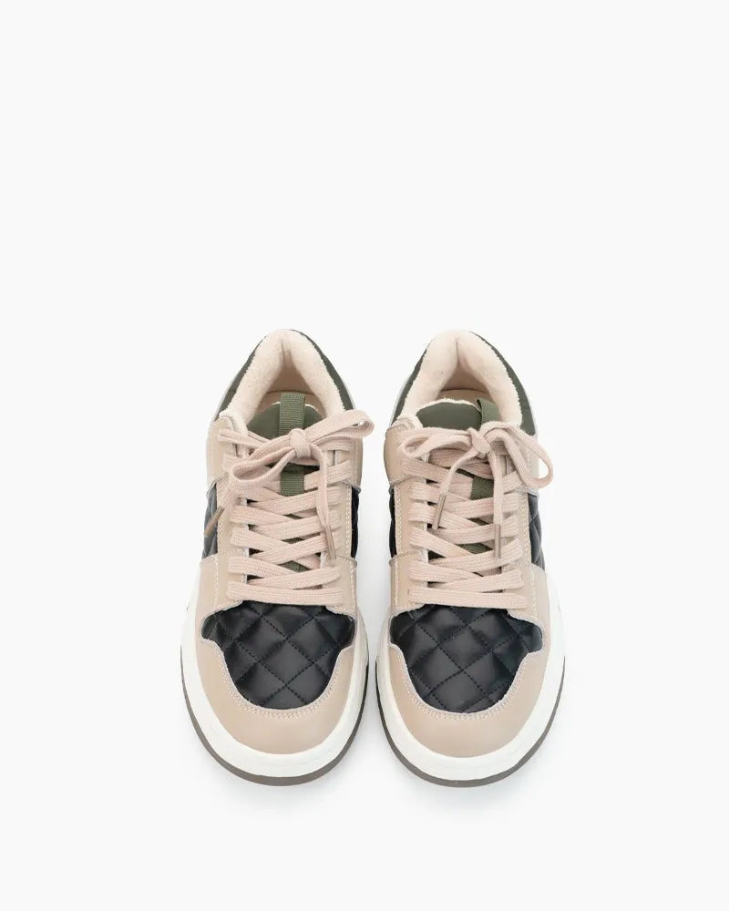 Breathable Platform Sneakers - Lace-Up and Comfortable