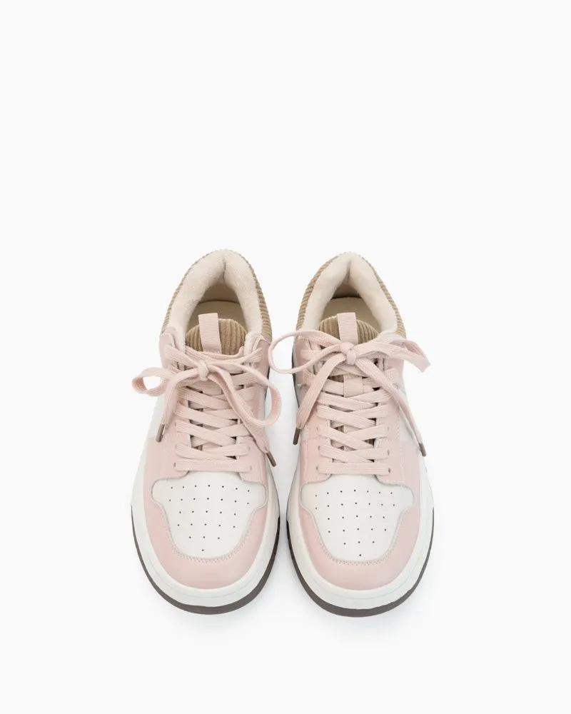 Breathable Platform Sneakers - Lace-Up and Comfortable