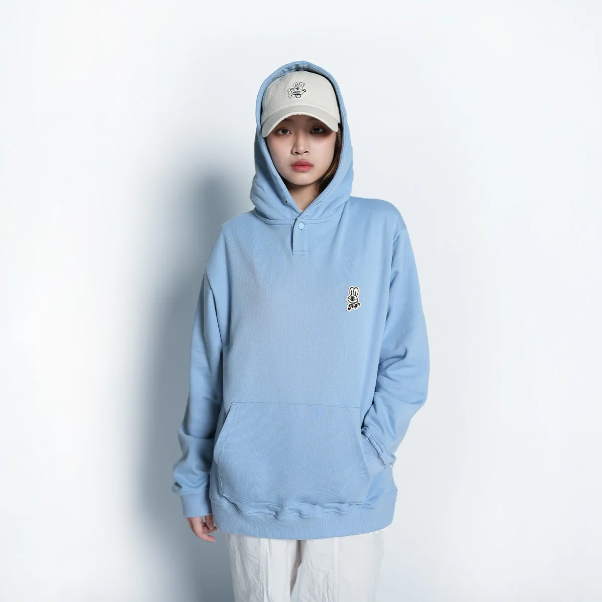 “BYTC” Button Hoodie Sweater - 244