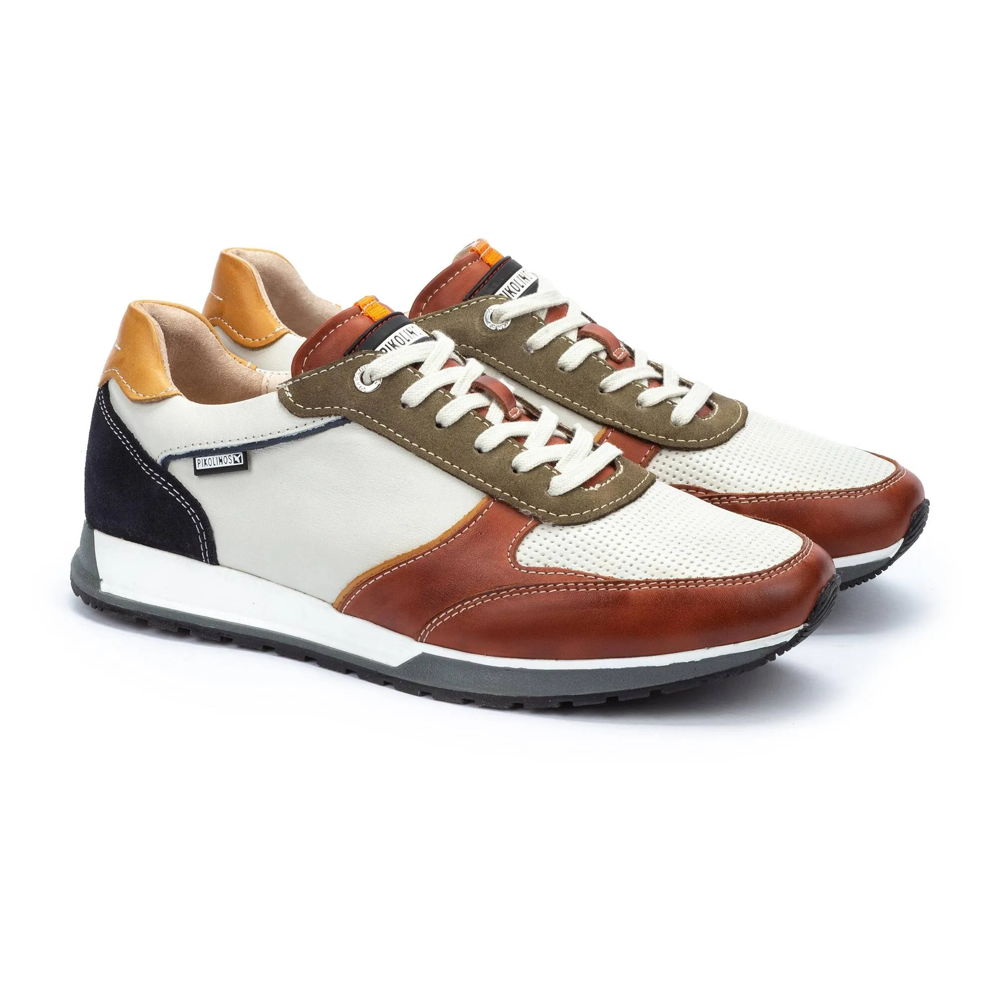 CAMBIL Men's multi-colored leather sneaker